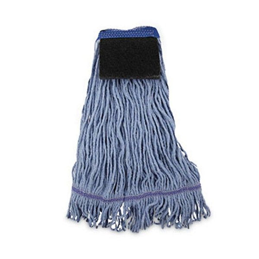 Boardwalk® Mop Head, Loop-End, Cotton With Scrub Pad, Medium, 12/carton