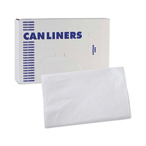 Boardwalk® Linear Low Density Industrial Can Liners, 16 Gal, 0.5 Mil, 24 X 32, White, 500/carton