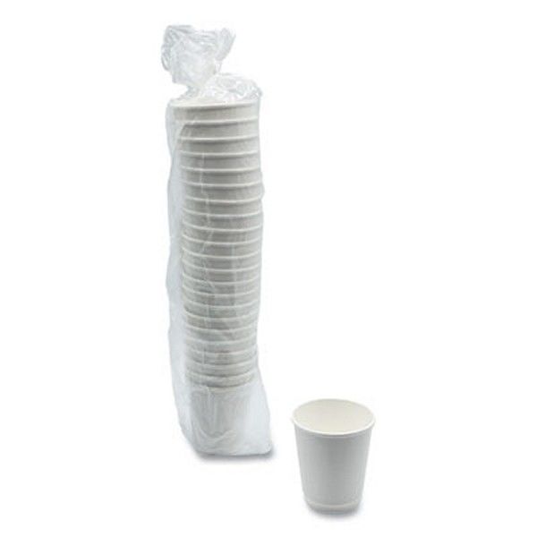 Boardwalk® Boardwalk Paper Hot Cups, Double-Walled, 10 oz, White, 500/Carton