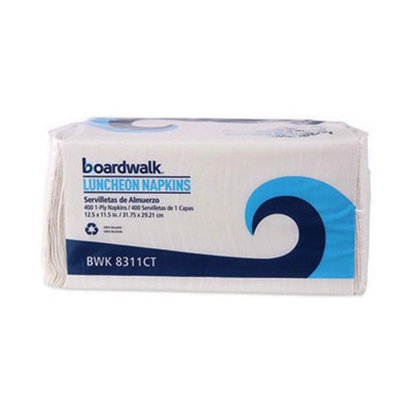 Boardwalk® Office Packs Lunch Napkins, 1-Ply, 12 X 12, White, 400/pack