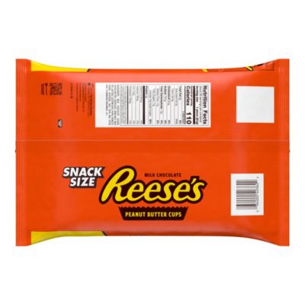 Snack Size Peanut Butter Cups, 19.5 oz Bag, 2 Bags/Carton