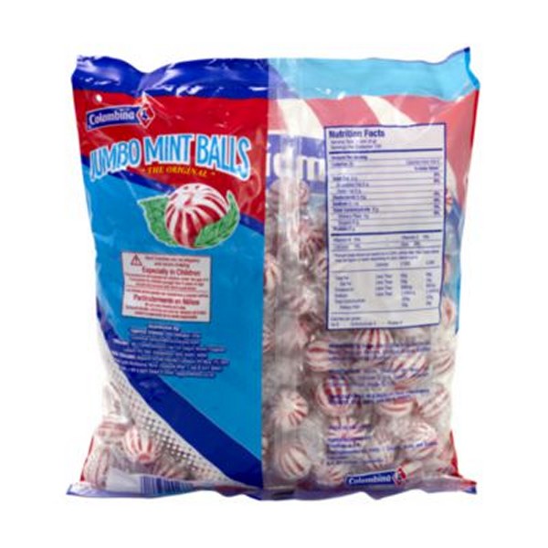 Jumbo Peppermint Balls, 0.32 oz Individually Wrapped, 120/Bag, 4 Bags/Carton