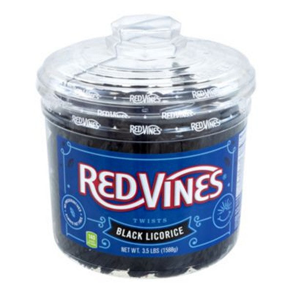 Black Licorice Twists, 3.5 lb Jar, 2/Carton