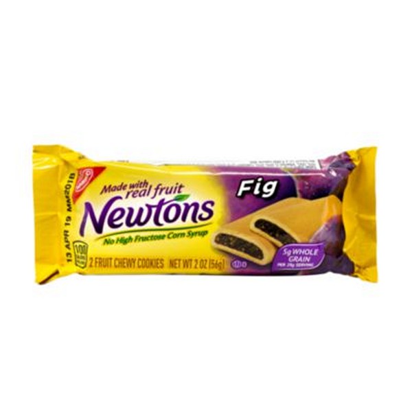 Fig Newtons, 2 oz Pack, 2 Cookies/Pack, 24 Packs/Box, 4 Boxes/Carton