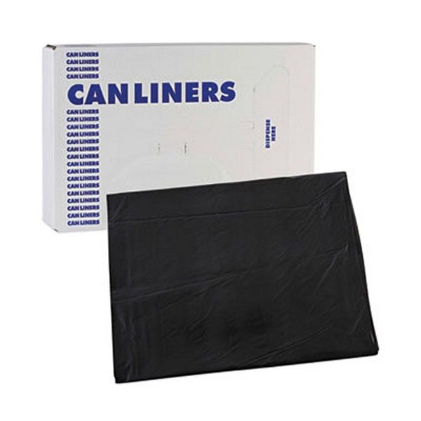 Boardwalk® Linear Low Density Industrial Can Liners, 60 Gal, 0.7 Mil, 38 X 58, Black, 100/carton