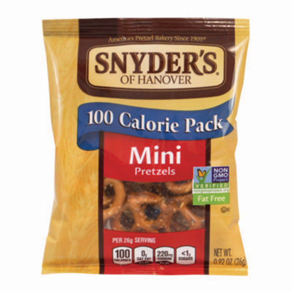 Mini Pretzels. 0.92 oz Pack, 36 Packs/Box, 2 Boxes/Carton