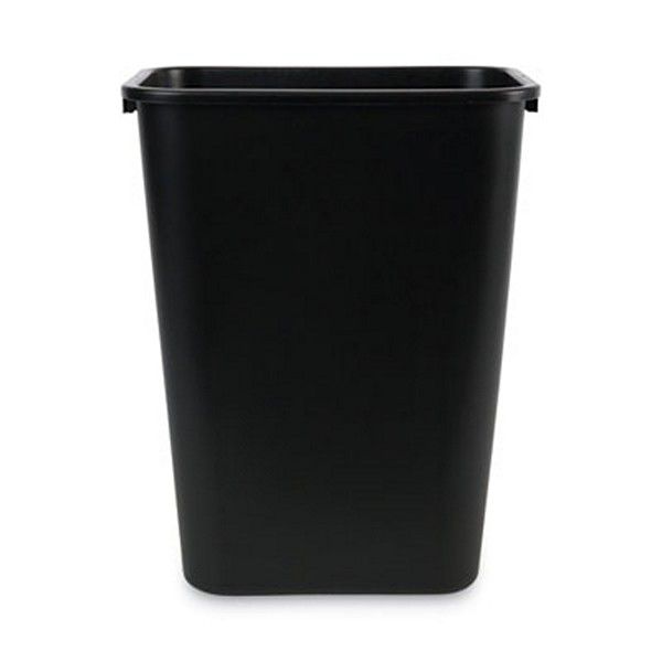 Boardwalk® Soft-Sided Wastebasket, 41 Qt, Plastic, Black