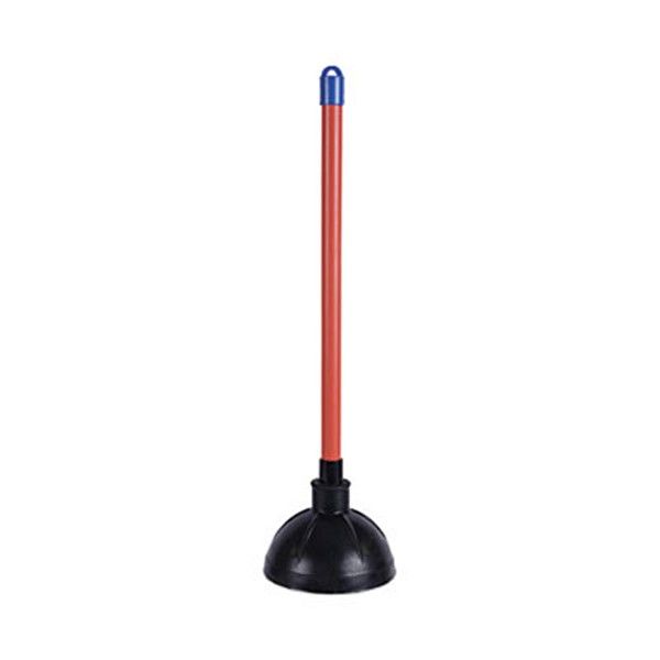 Boardwalk® Toilet Plunger, 18" Plastic Handle, 5.63" Dia, Red/black