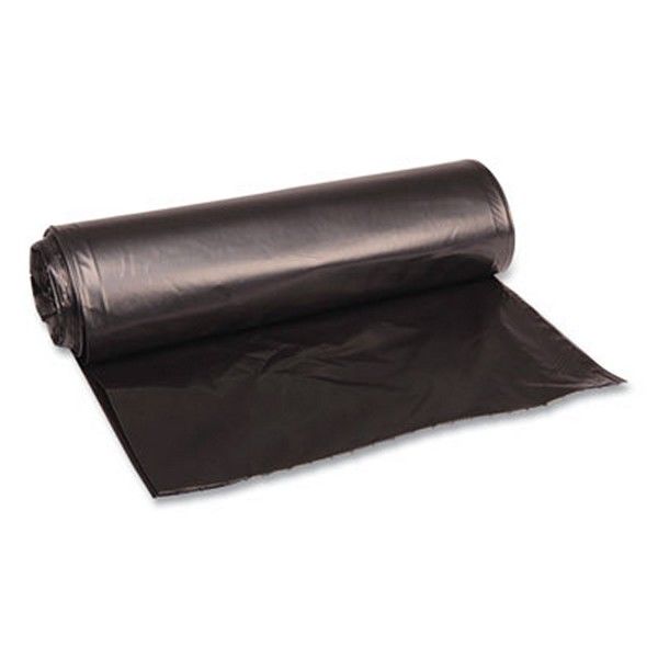 Boardwalk® Low Density Repro Can Liners, 33 Gal, 1.6 Mil, 33" X 39", Black, 10 Bags/roll, 10 Rolls/carton