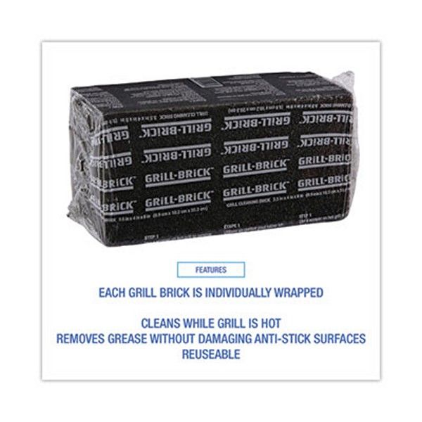 Boardwalk® Grill Brick, 8 X 4, Black, 12/carton