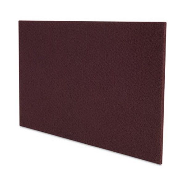 Boardwalk® Boardwalk Deep Scrub Pads, 28 x 14, Maroon, 10/Carton