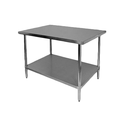 Thunder Group, SLWT42460F, Work Table,  54&quot; - 62&quot;, Stainless Steel Top