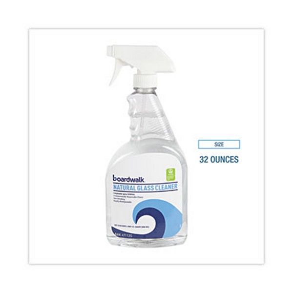 Boardwalk® Natural Glass Cleaner, 32 Oz Trigger Spray Bottle, 12/carton