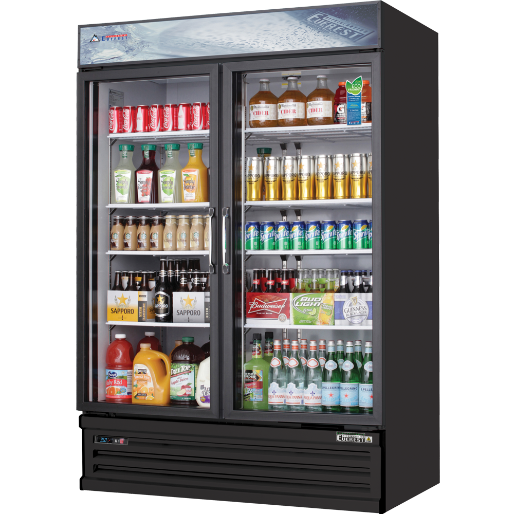 Everest Refrigeration, EMSGR48B, Glass Door Merchandiser Refrigerator