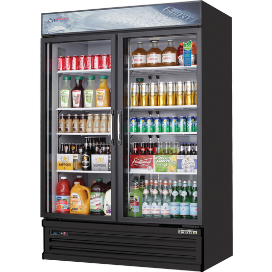 Everest Refrigeration, EMSGR48B, Glass Door Merchandiser Refrigerator