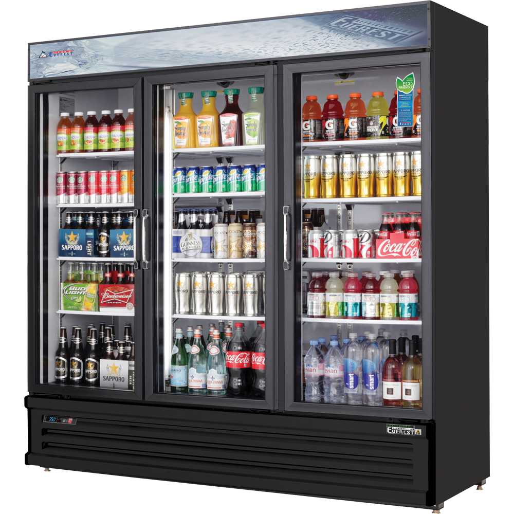 Everest Refrigeration, EMSGR69B, Glass Door Merchandiser Refrigerator