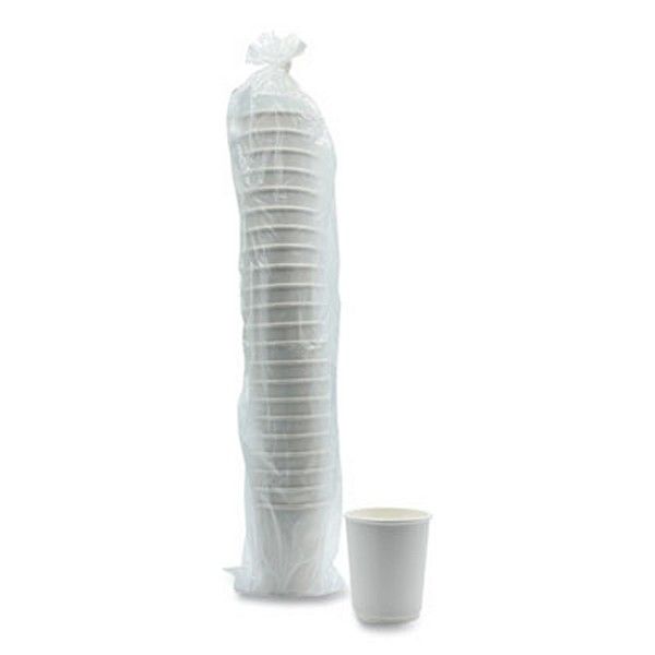 Boardwalk® Boardwalk Paper Hot Cups, Double-Walled, 8 oz, White, 500/Carton