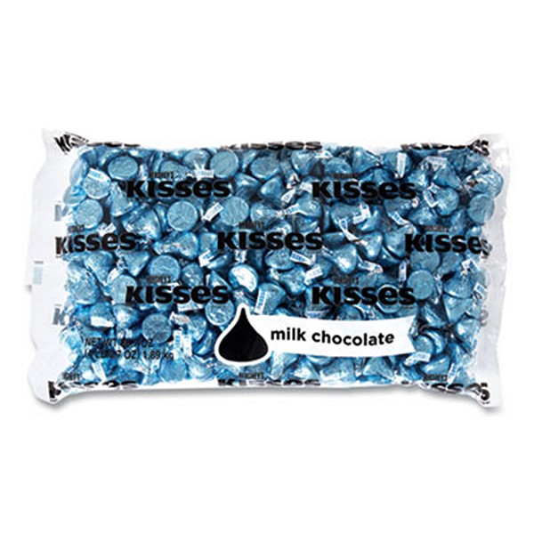 Hershey's Kisses, Milk Chocolate, Blue Wrappers, 66.7 Bag