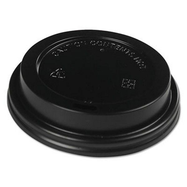 Boardwalk® Hot Cup Lids, Fits 10 Oz To 20 Oz Hot Cups, Black, 1,000/carton