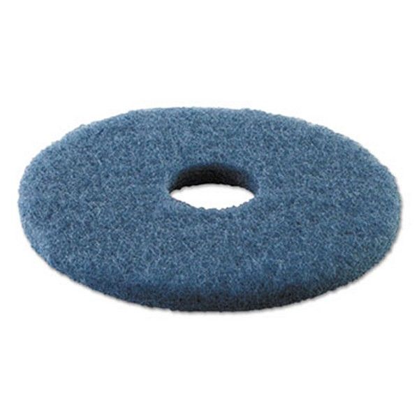 Boardwalk® Scrubbing Floor Pads, 13" Diameter, Blue, 5/carton