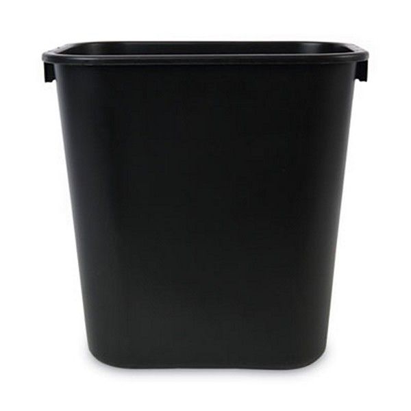 Boardwalk® Soft-Sided Wastebasket, 14 Qt, Plastic, Black