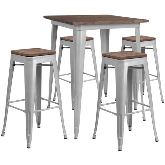 Flash Furniture, CH-WD-TBCH-6-GG, Restaurant Furniture Table & Chair Sets