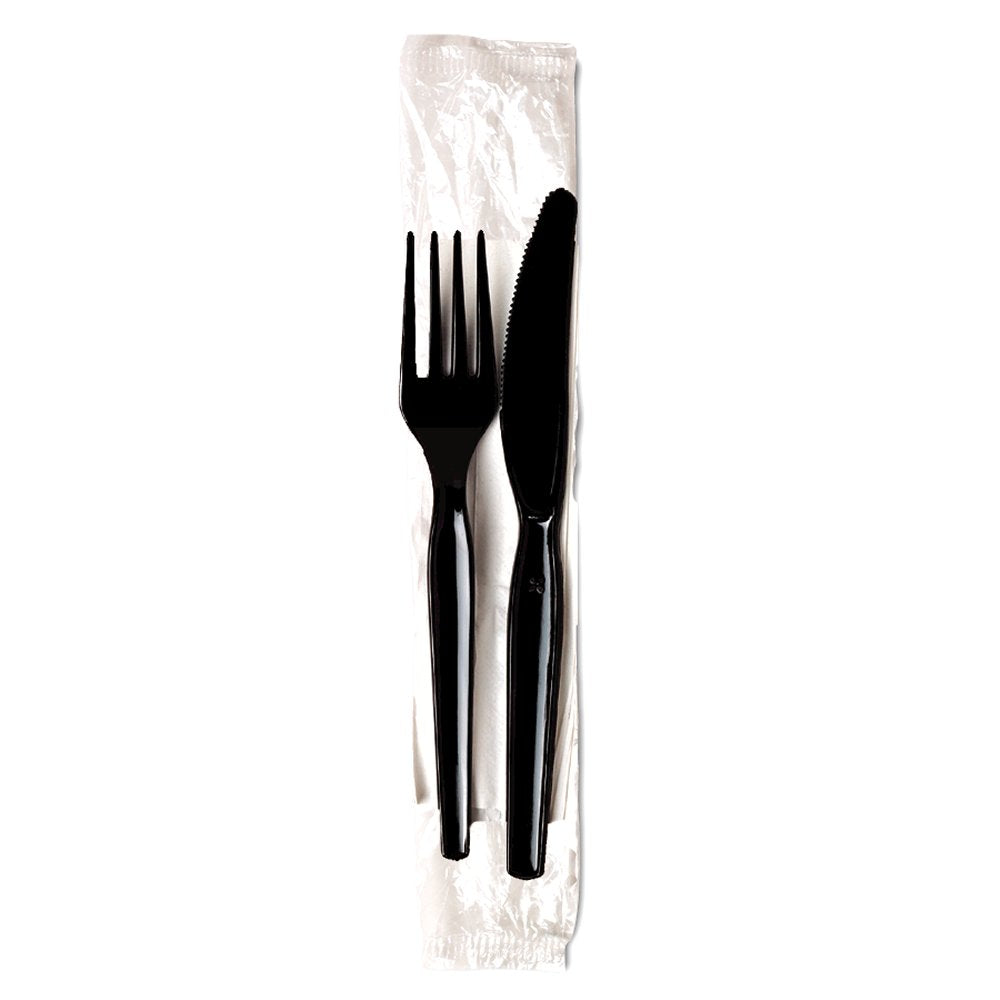 Dixie(R) 3-Pc Heavy-Weight Polystyrene Disposable Plastic Wrapped Cutlery Kits (Fork  Knife & Napkin