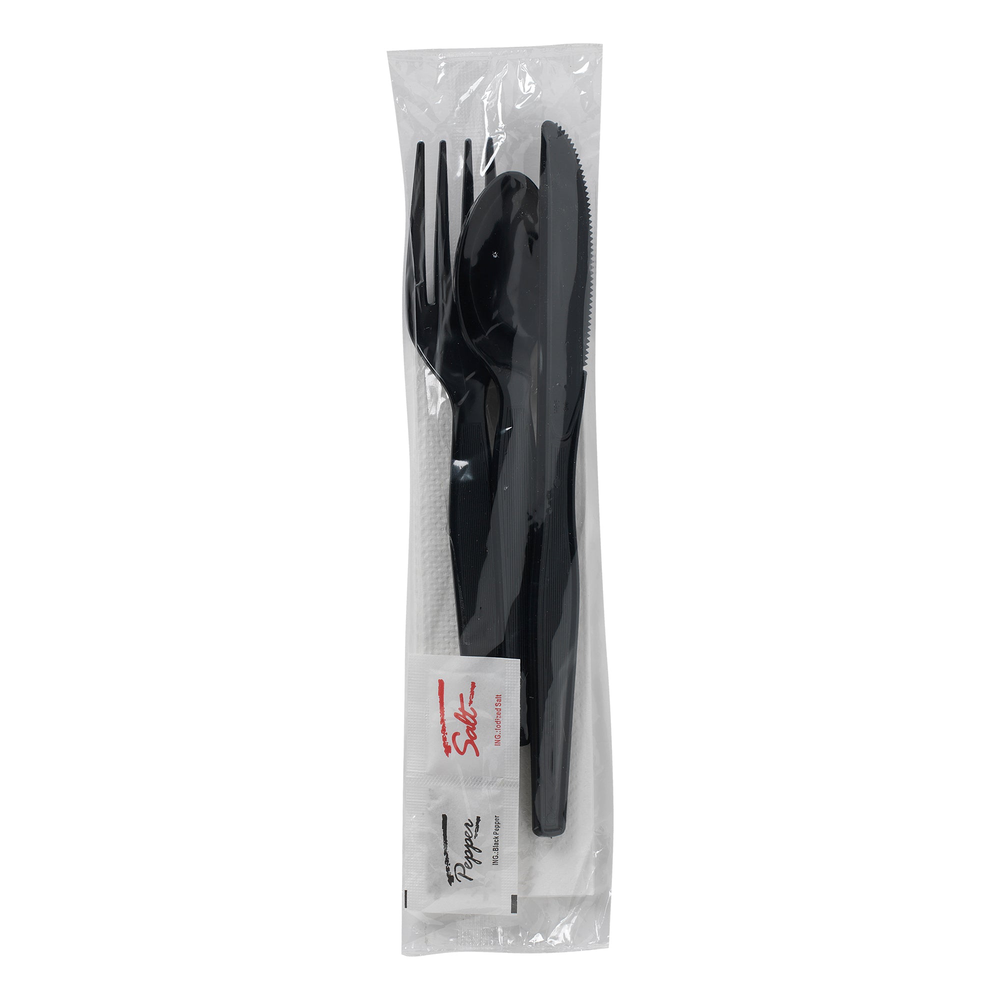 Dixie(R) 6-Piece Heavy-Weight Polystyrene Plastic Wrapped Cutlery Kits (Fork  Knife  Teaspoon  Napki