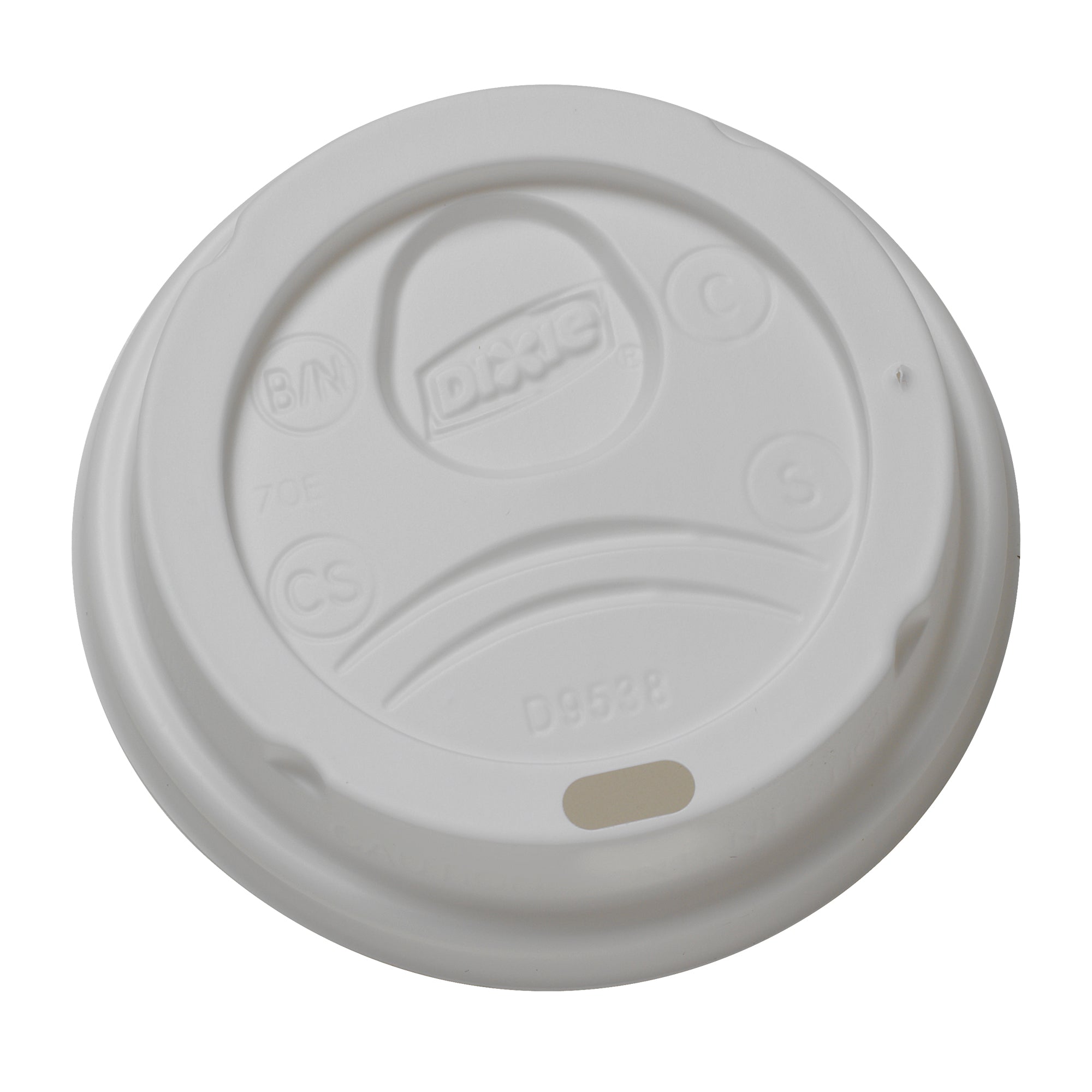 Dixie(R) Dome 8 Ounce Plastic Hot Cup Lids  White  10 Packs / 100 Count Per Pack