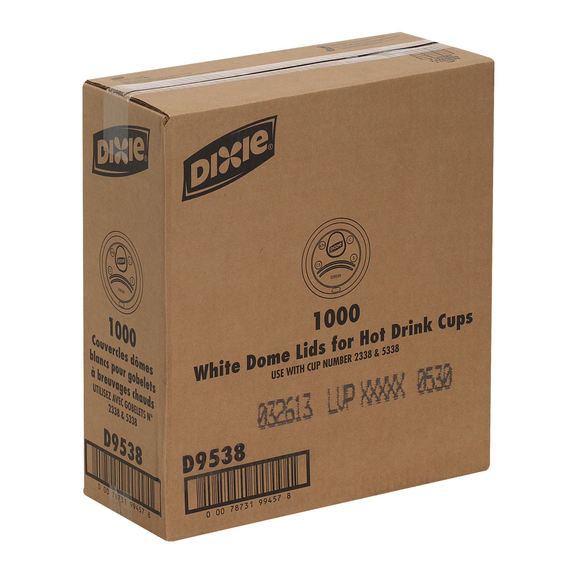 Dixie(R) Dome 8 Ounce Plastic Hot Cup Lids  White  10 Packs / 100 Count Per Pack