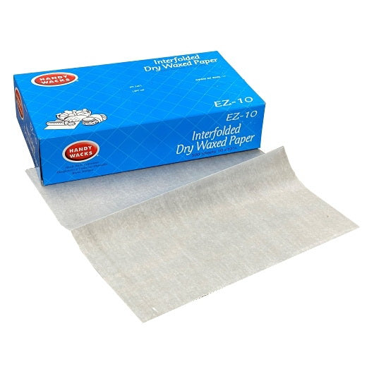 Handy Wacks Corp Handy Wacks 10 Inch X 10.75 Inch Economy Grade Interfolded Deli Dry Wax Paper 12 - 500 Cnt - 500 Count - 12 Per Case