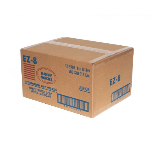 Handy Wacks Corp Handy Wacks 8 Inch X 10.75 Inch Interfolded Dry Wax Deli Paper 12 - 500 Cnt - 500 Count - 12 Per Case