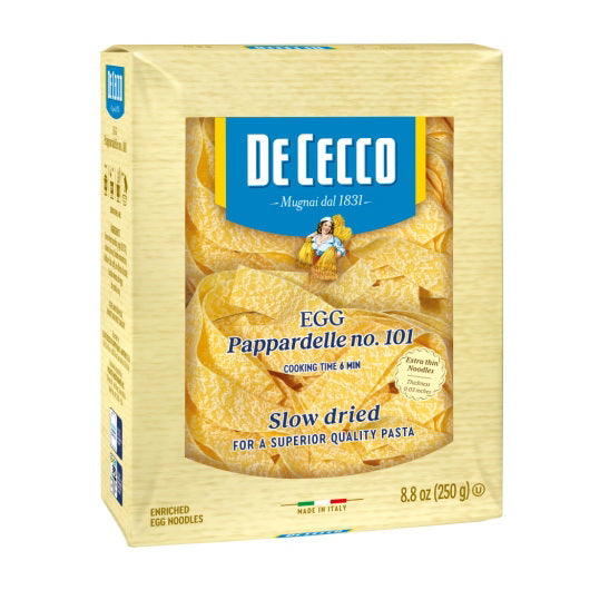 Dececco Imported Pasta De Cecco Egg Pappardelle Pasta 8.8 Ounce Size - 12 Per Case