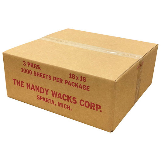 Handy Wacks Corp Handy Wacks 16 Inch X 16 Inch Deli Flat 3 -1000 Cnt - 1000 Count - 3 Per Case