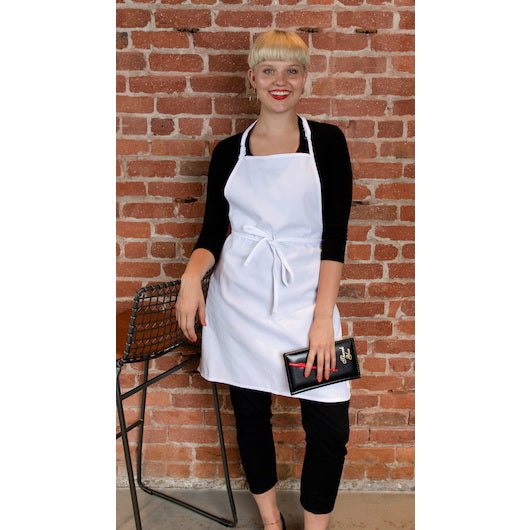 Chef Revival John Ritzenthaler Chef White with Pencil Pocket Bib Apron 1 - 12 Each - 1 Per Case