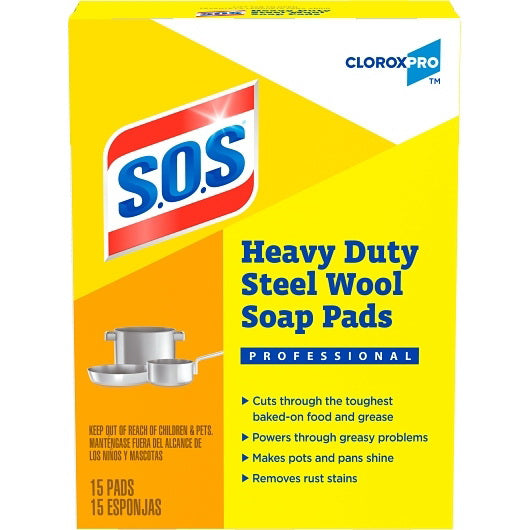 Clorox Prof. Prod. Cleaning Cloroxpro Sos Commercial Solutions Soap Pads 12 - 15 Cnt - 15 Count - 12 Per Case