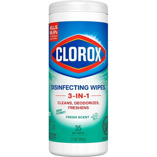 Clorox Prof. Prod. Cleaning Clorox Disinfectant Fresh Scent Can Wipes 12 - 35 Cnt - 35 Count - 12 Per Case