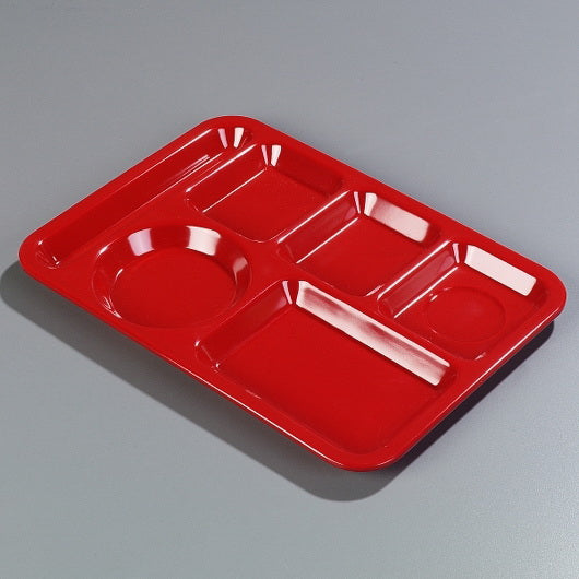 Carlisle Foodservice Products Carlisle Foodservice 6 Compartment Left Handed 10 X 14" Red 1 - 24 Each - 1 Per Case