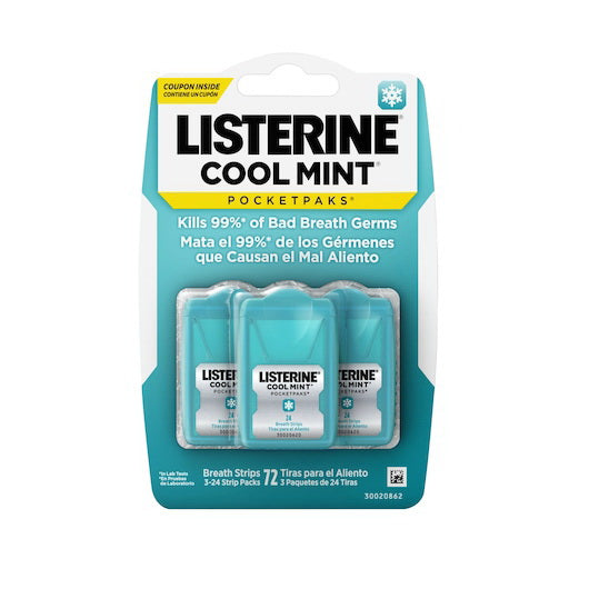 Kenvue Listerine Cool Mint Pocketpaks 6 - 6 - 72 Cnt - 72 Count - 36 Per Case