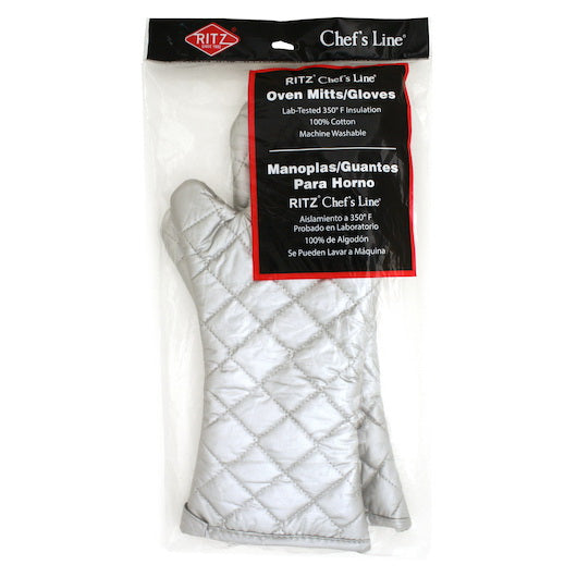 Chef Revival Ritz 16 Inch Non-stick Silicone Oven Mitts Silver 12 - 1 Pr - 12 Per Case