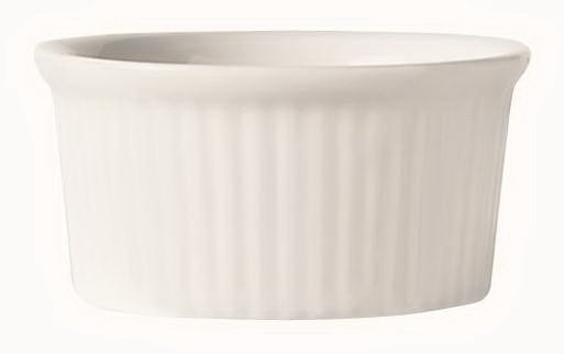 Libbey Dinnerware Libbey Bedrock Ovenware 2.75 Ounce Flute Ramekin 3" - Bright White 1 - 24 Each