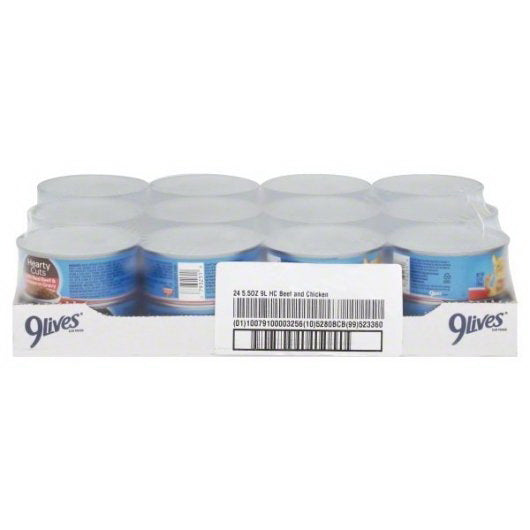 Post Consumer Brands PET 9 Lives Chicken in Gravy Cat Food Singles 24 - 5.5 Ounce