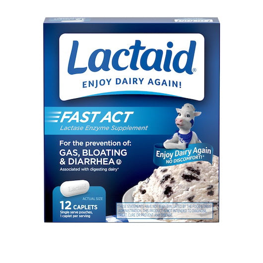 Kenvue Lactaid Fast Action Caplets 12 - 3 - 12 Cnt - 12 Count - 36 Per Case