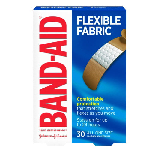Kenvue Babab Flexible Fabric Comfortable All One Size Bandages Box 4 - 6 - 30 Cnt - 30 Count - 24 Per Case