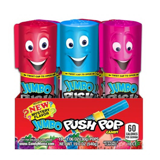 The Bazooka Companies The Bazooka Jumbo Push Pop Great Tasting Lollipop with A Cap and A Clip 1.0600 Ounce Size