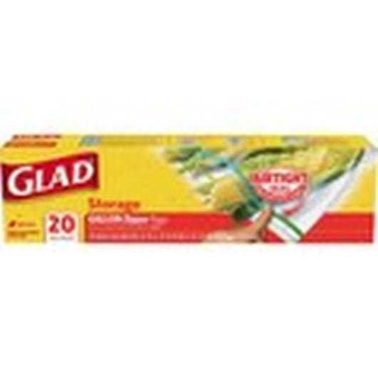 Clorox Prof. Prod. Cleaning Glad Food Storage Zipper Gallon 12 - 20 Cnt - 20 Count - 12 Per Case