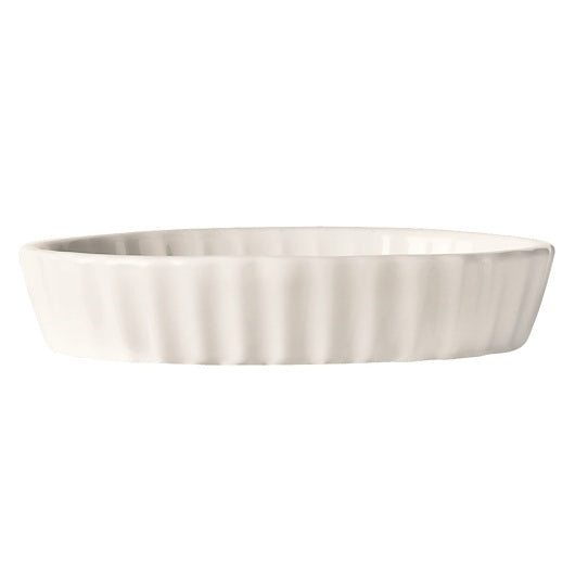 Libbey Dinnerware Libbey Bedrock Ovenware 4 Ounce Oval Creme Brulee 5 1/8" X 3 7/8" - Bright White 1 - 24 Each
