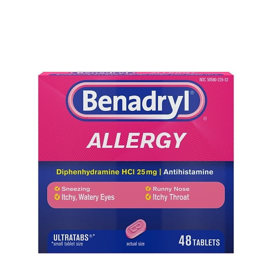 Kenvue Benadryl Allergy Ultra Tablets 4 - 6 - 48 Cnt - 48 Count - 24 Per Case
