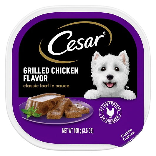 Mars Petcare Cesar Dog Food Canine Cuisine Grilled Chicken in Sauce 24 - 3.5 Ounce
