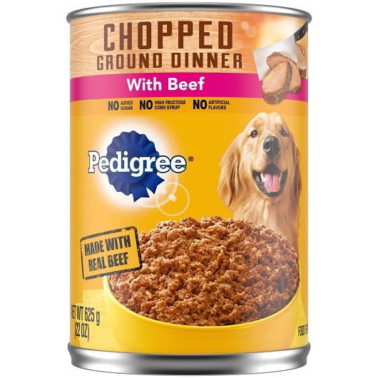 Mars Petcare Pedigree Chopped Ground Dinner Beef Dinner 12 - 22 Ounce